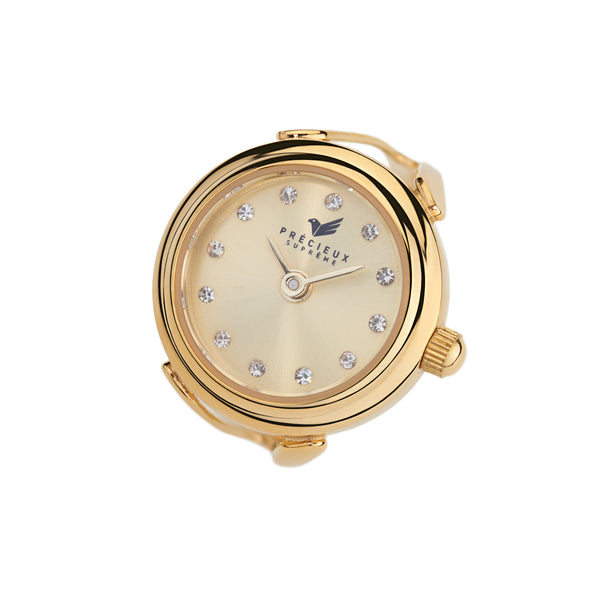 “Gold” Gold Ring watch with a Gold dial |Précieux Suprême - Précieux Suprême