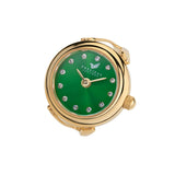 “Festive” Gold Ring watch with a Emerald Green dial |Précieux Suprême - Précieux Suprême