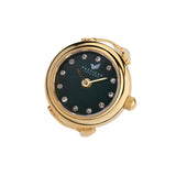 “Classic” Gold Ring watch with a black mother of pearl dial |Précieux Suprême - Précieux Suprême