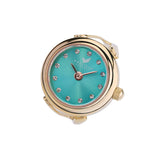 “Waves” Rose Gold Ring watch with a Turquoise dial |Précieux Suprême - Précieux Suprême