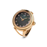 “Classic” Gold Ring watch with a black mother of pearl dial |Précieux Suprême - Précieux Suprême 