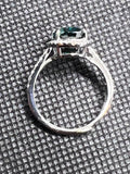 PREORDER - Island. Green Colour Moissanite ring 4.5ct 8x12mm oval Moissanite. 925 Sterling Silver Engagement Ring - Précieux Suprême 